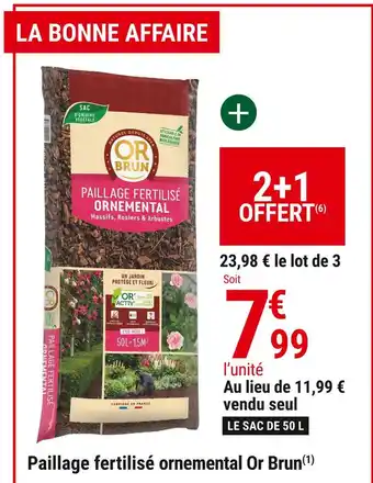Or brun paillage fertilisé ornemental