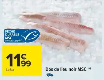 Carrefour Dos de lieu noir MSC (n) offre
