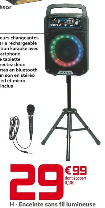 Gifi Enceinte sans fil lumineuse offre