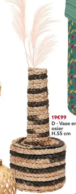 Gifi Vase en osier h.55 cm offre