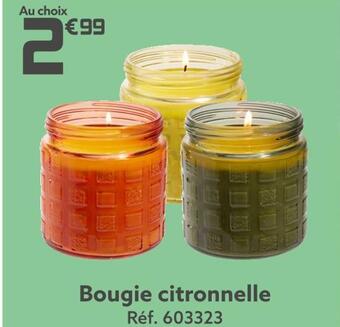 Gifi Bougie citronnelle offre