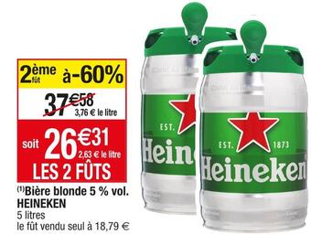 Cora x Carrefour Heineken bière blonde 5 % vol. offre