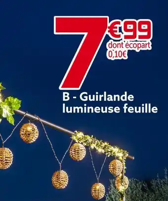 Gifi Guirlande lumineuse feuille offre