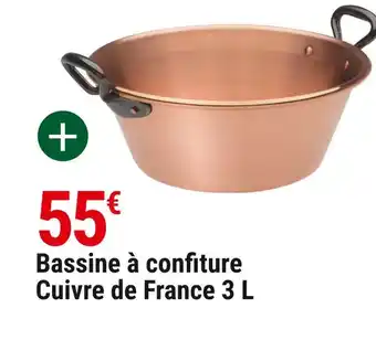 Bassine Ă confiture cuivre de france 3 l