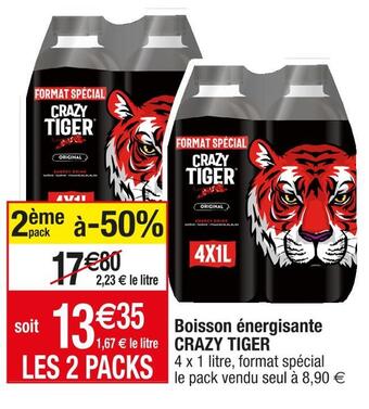 Cora x Carrefour Crazy tiger boisson énergisante offre