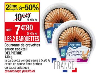 Cora x Carrefour Delpierre couronne de crevettes sauce cocktail offre