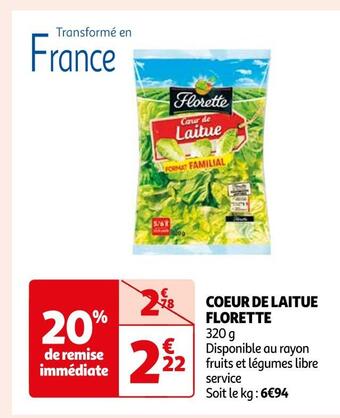 Auchan Supermarché Florette coeur de laitue offre