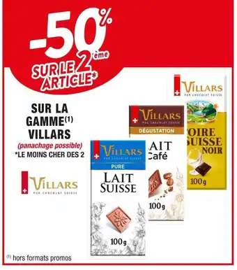 Cora x Carrefour Villars -50% sur le 2ème article sur la gamme villars offre