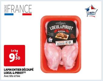 Auchan Supermarché Loeul & piriot lapin entier découpé offre