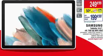 Cora x Carrefour Samsung tablette 10.5’’, réf. tab a8 wifi arg offre