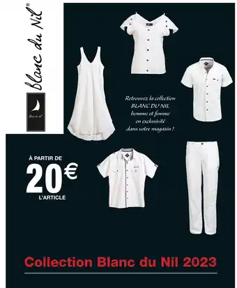 Cora x Carrefour Collection blanc du nil 2023 offre