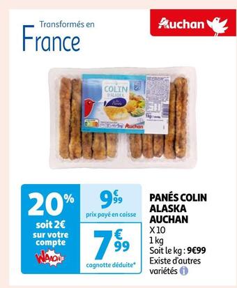 Auchan Supermarché Auchan panés colin alaska offre