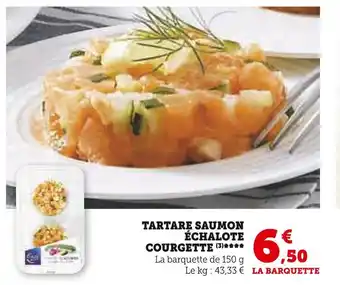Tartare saumon échalote courgette