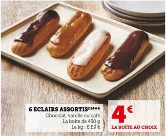 6 eclairs assortis