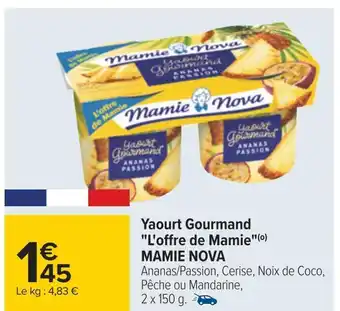 Mamie nova yaourt gourmand l'offre de mamie