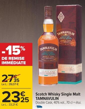 Carrefour Tamnavulin scotch whisky single malt offre