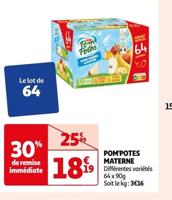 Auchan Supermarché Materne pom'potes offre