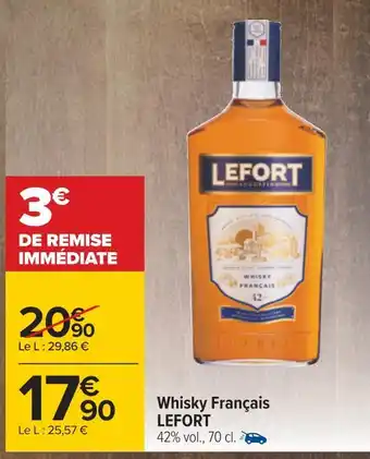 Carrefour Lefort whisky français offre