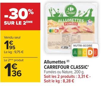 Carrefour Carrefour classic' allumettes offre