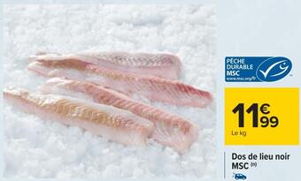 Carrefour Dos de lieu noir msc offre