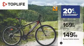 Carrefour Toplife vélo mountain 50 homme offre
