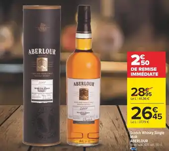 Carrefour Aberlour scotch whisky single malt offre