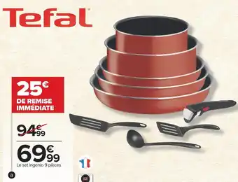 Carrefour Tefal set ingenio 9 pièces easy cook'n clean offre