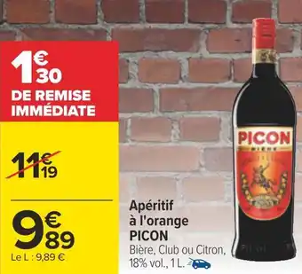 Carrefour Picon apéritif à l'orange offre