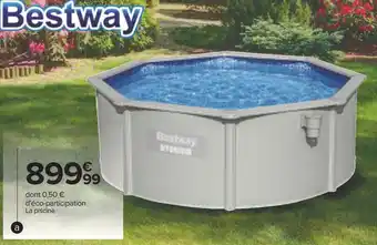 Carrefour Bestway piscine hors sol ronde hydrium 360 x 120 cm offre
