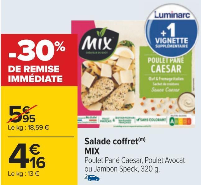 Carrefour Mix salade coffret offre
