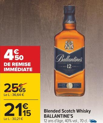 Carrefour Ballantine's blended scotch whisky offre