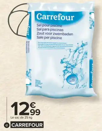 Carrefour Carrefour sel de piscine 25 kg en pastilles offre