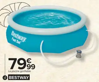 Carrefour Bestway piscine gonflable autoportante bleue offre