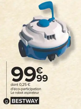 Carrefour Bestway robot aspirateur de piscine autonome guppy offre