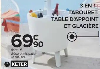 Carrefour Keter cool bar blanc offre