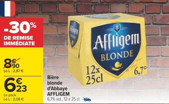 Carrefour Affligem bière blonde d'abbaye offre
