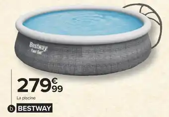 Carrefour Bestway piscine gonflable - fast set - ronde - 457 x 107 cm offre