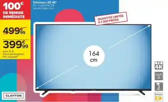 Carrefour Clayton téléviseur led 4k offre