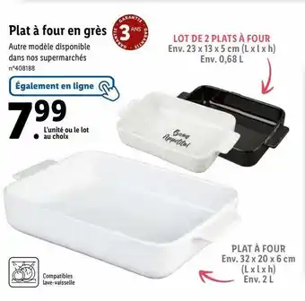 Lidl Plat pour four offre