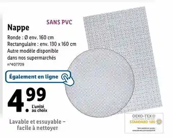 Lidl Nappe offre