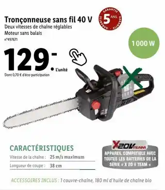 Lidl Tronçonneuse offre