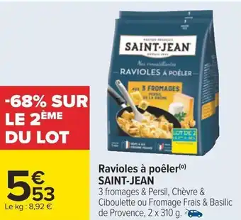 Ravioles à poêler(⁰) SAINT-JEAN