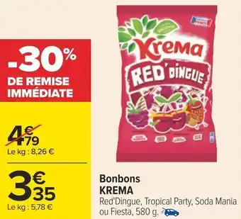 Carrefour Bonbons KREMA offre