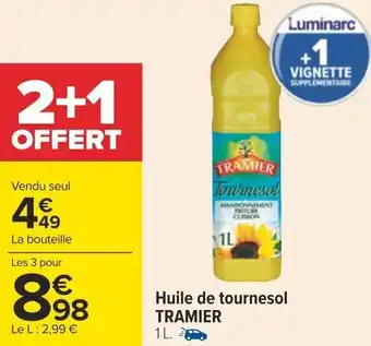 Carrefour Huile de tournesol TRAMIER offre