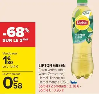 Carrefour LIPTON GREEN offre