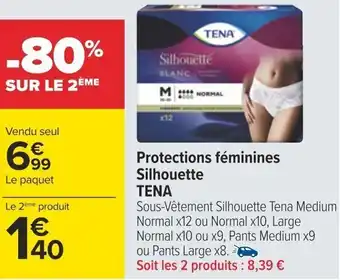 Carrefour Protections féminines Silhouette ΤΕΝΑ offre