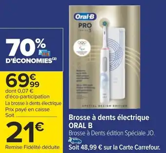 Carrefour La brosse à dents électrique Oral-B offre