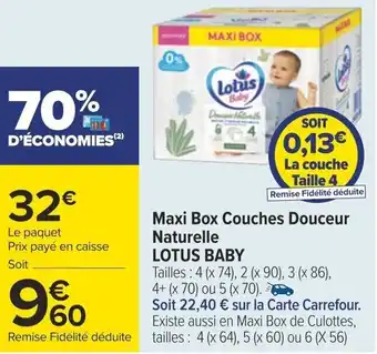 Maxi Box Couches Douceur Naturelle LOTUS BABY