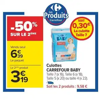 Carrefour Culottes CARREFOUR BABY offre