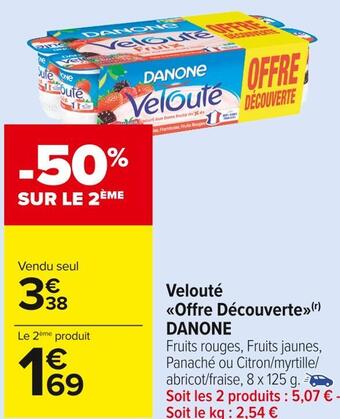 Carrefour Market Danone velouté offre découverte offre